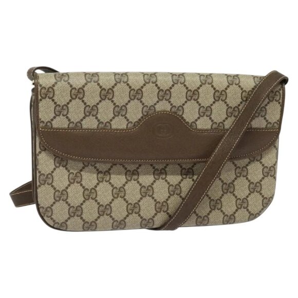 GUCCI GG Supreme Shoulder Bag PVC Beige Gold 004 256 0024 Auth ki5813 - Picture 2 of 14